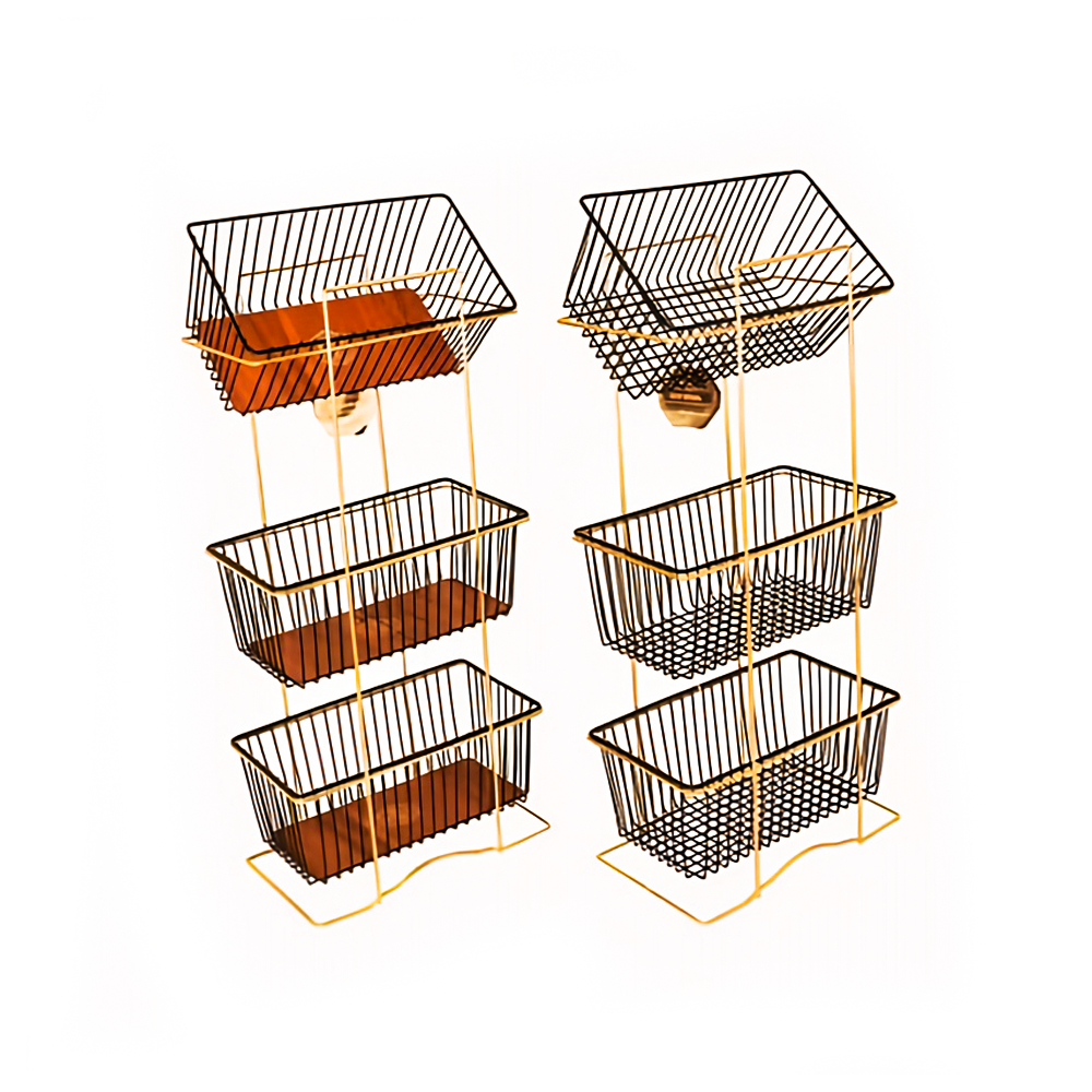 negin-rectangular-3-tier-onion-basket-black-basket جاپیازی ۳ طبقه مستطیل نگین دو رنگ با سبد مشکی مناسب نگهداری پیاز و سیب زمینی
