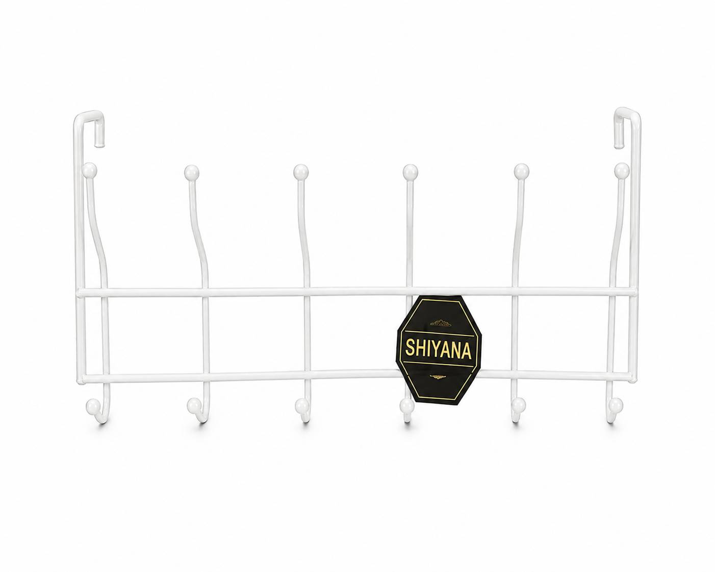 coated-over-door-hanger-white-shiyana پشت دری روکش سفید شیانا مناسب آویز لباس و نظمدهنده پشت در