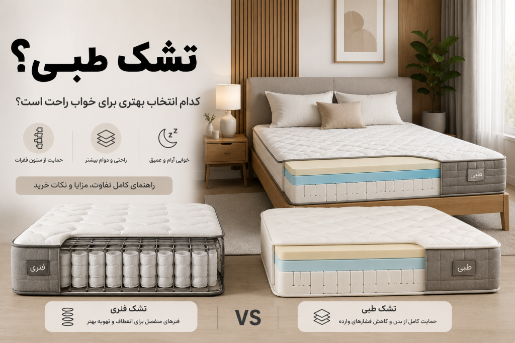 صفحه نخست 2 29 مقایسه تشک طبی و تشک فنری برای انتخاب بهترین تشک تخت خواب